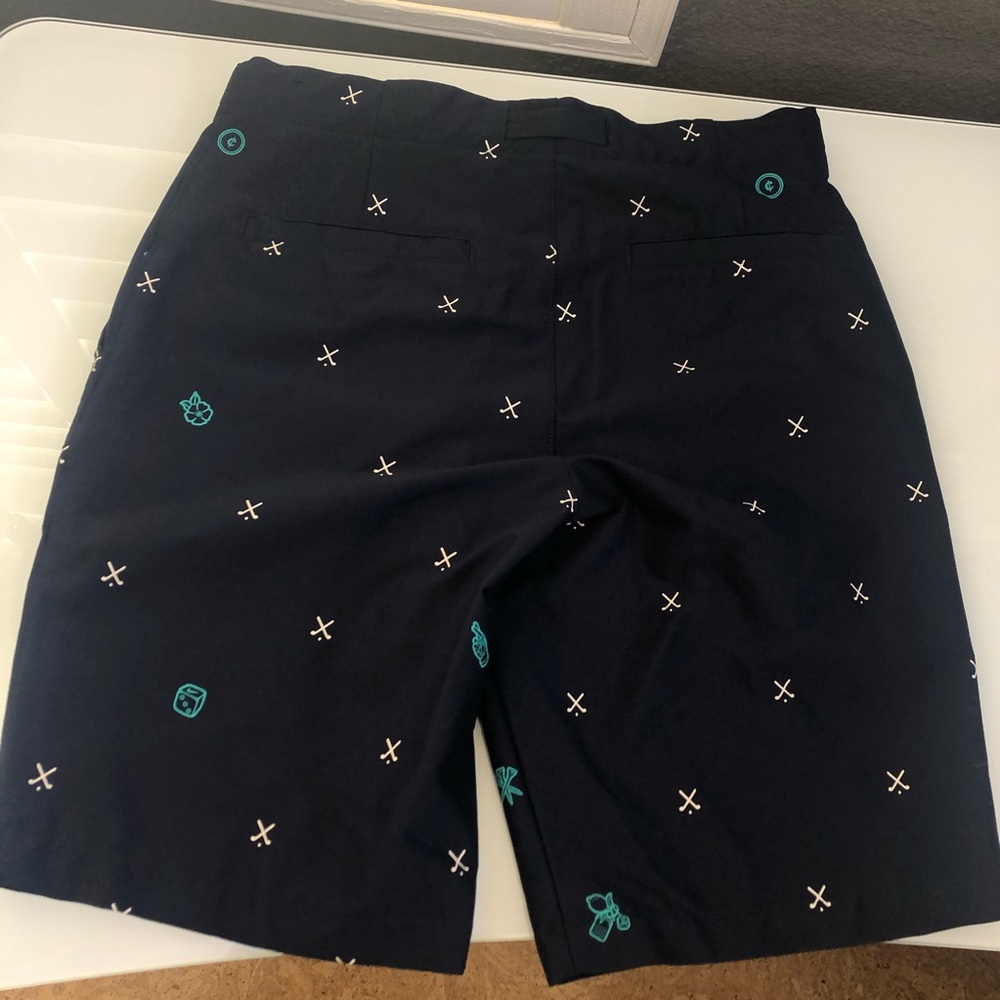 HP✨ NWOT Nike Flex Golf Shorts Navy Blue Charms Belted - Picture 7 of 13